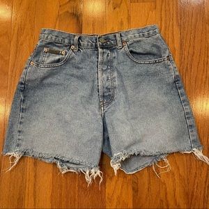 Calvin Klein Jean shorts size 11 cut offs denim blue Made in the USA cotton